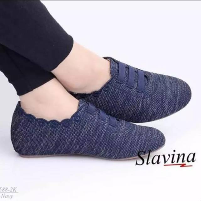 SEPATU SLIP ON WANITA SLAVINA BORDIR TERMURAH-2