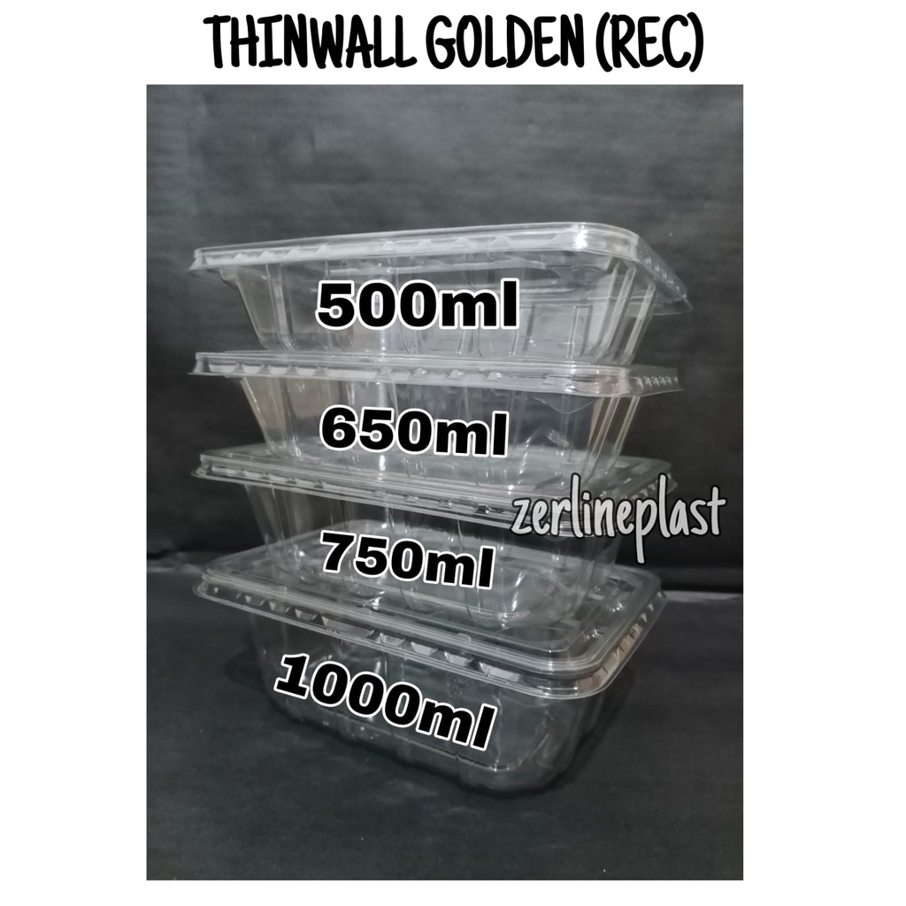 Thinwall GOLDEN / kotak makan (REC / KOTAK) @25pcs