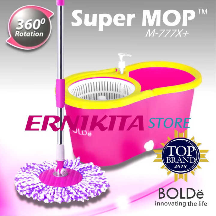 BOLDe M 777X PLUS / UNICORN - Supermop Alat Pel Modern Botol Dispenser Drainase