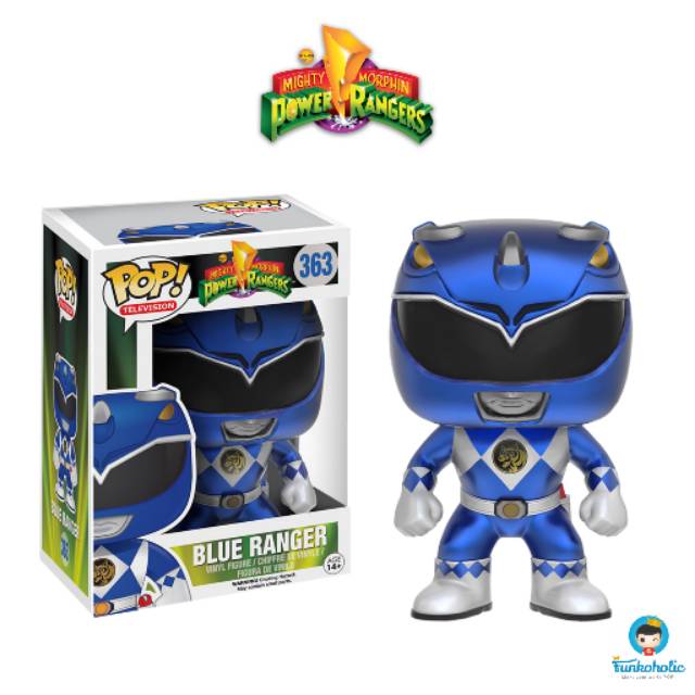 Funko POP Television Mighty Morphin Power Rangers - Blue Ranger (Metallic) [Exclusive] #363