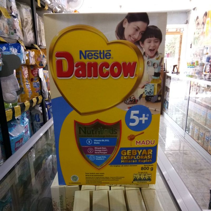 DANCOW 5+ MADU, VANILLA, COKLAT 800GR