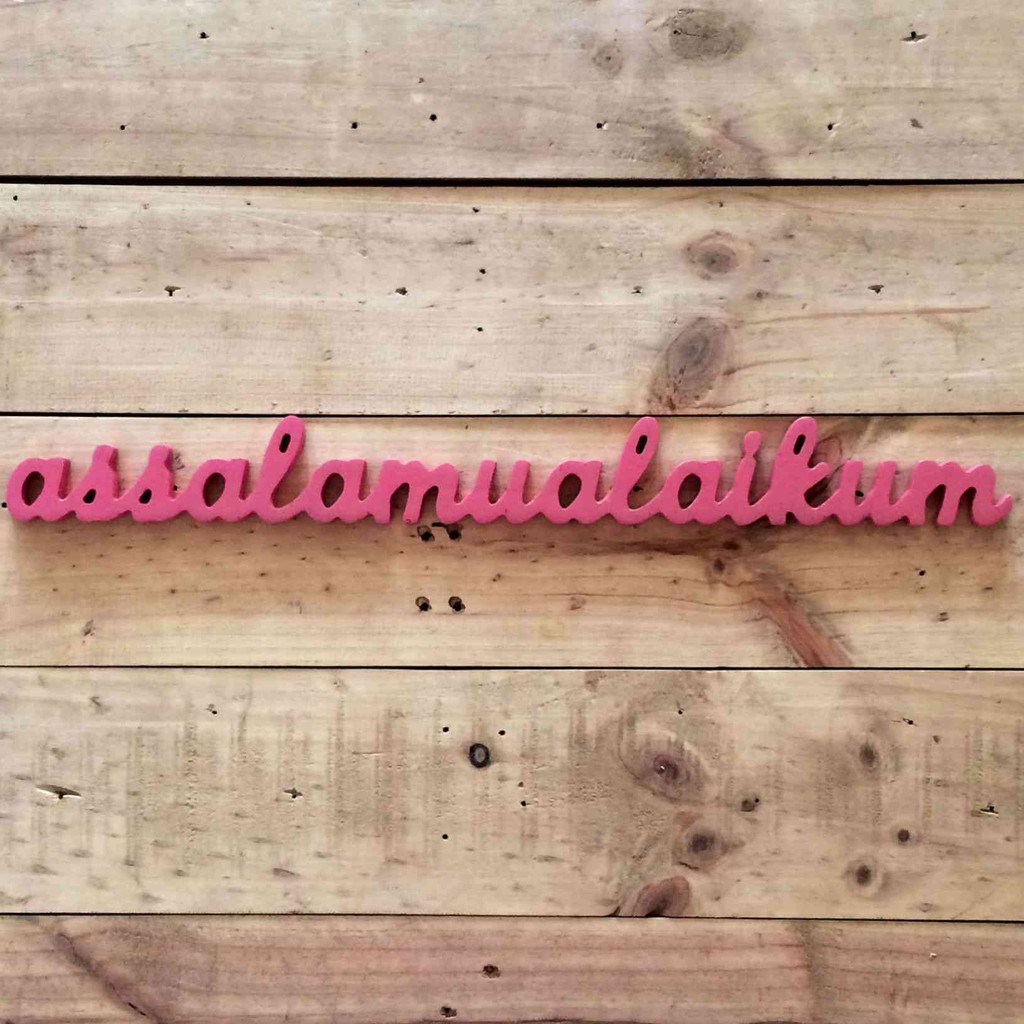Hiasan Dinding Tulisan Timbul Kaligrafi Assalamualaikum (Font Pilgi)