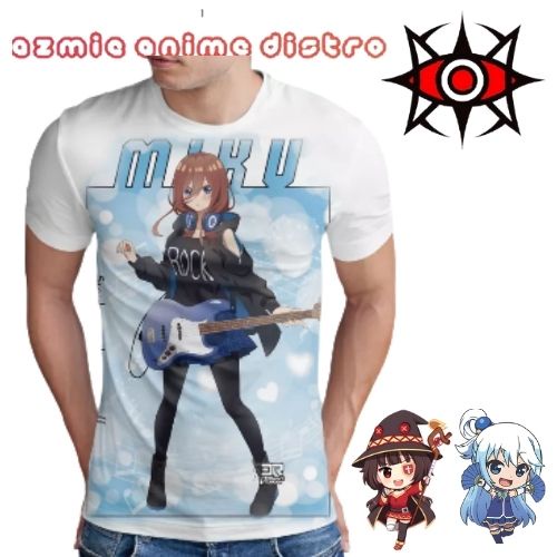 kaos Printing Anime  Miku Nakano