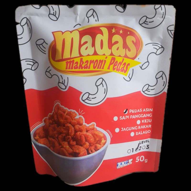 

Snack makanan ringan Madas makaroni pedas