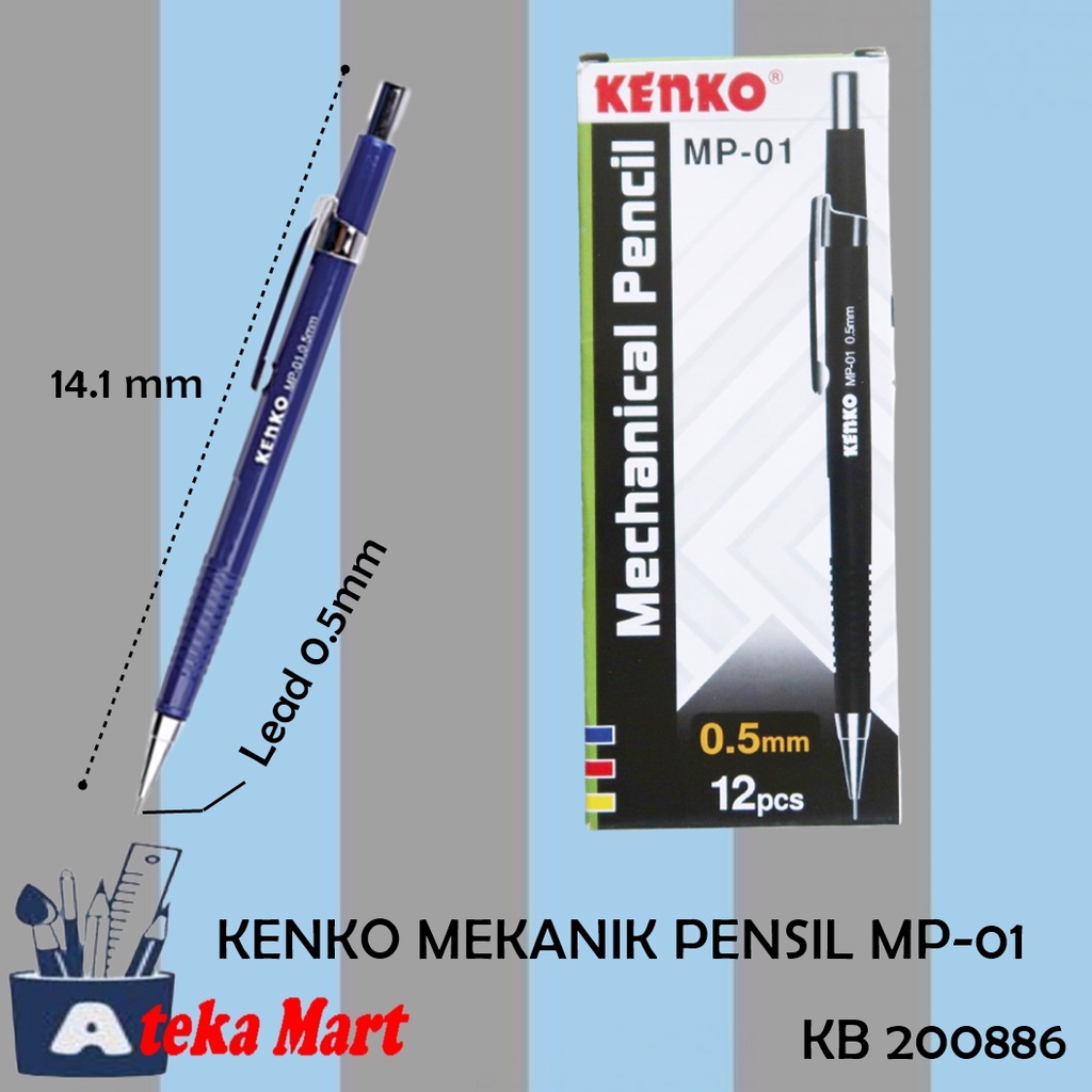 

[BOX/12PCS] KENKO MEKANIK PENSIL MP-01 0.5MM