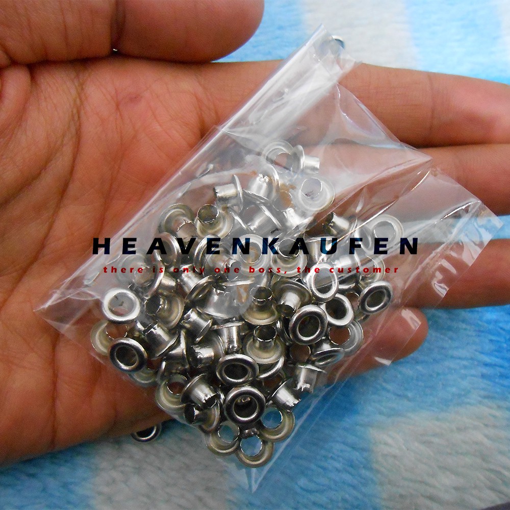 Mata Ayam / Eyelet 3 mm Nikel Silver Harga Per Pack isi 100 pcs