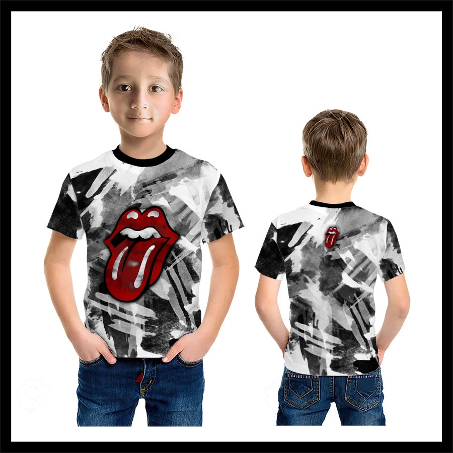 ROLLING STONES - Baju Kaos T-shirt Anak Jersey Rolling Stones Full Print