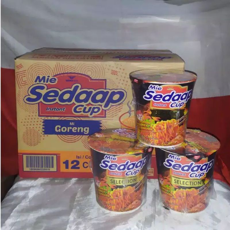 

Mie Sedaap cup goreng 75gr 1 karton - 12 Cup