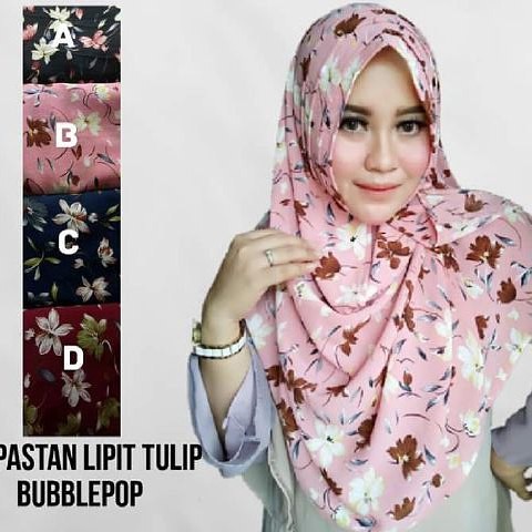 pastan motif/pasmina instan motif bunga