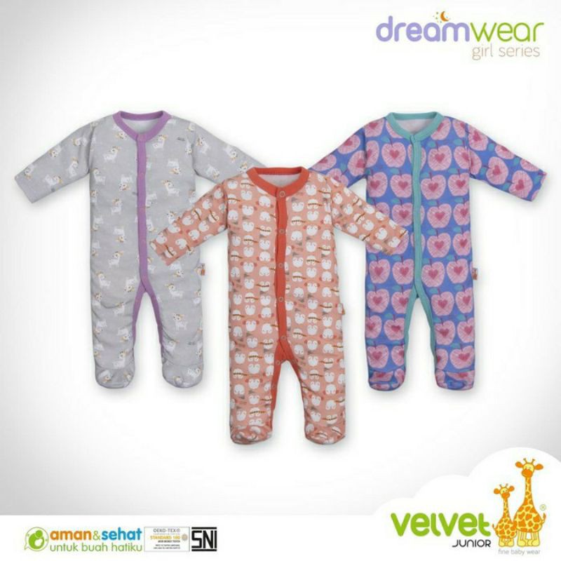Velvet Junior Sleepsuit Dreamwear Brave Dino pinguin