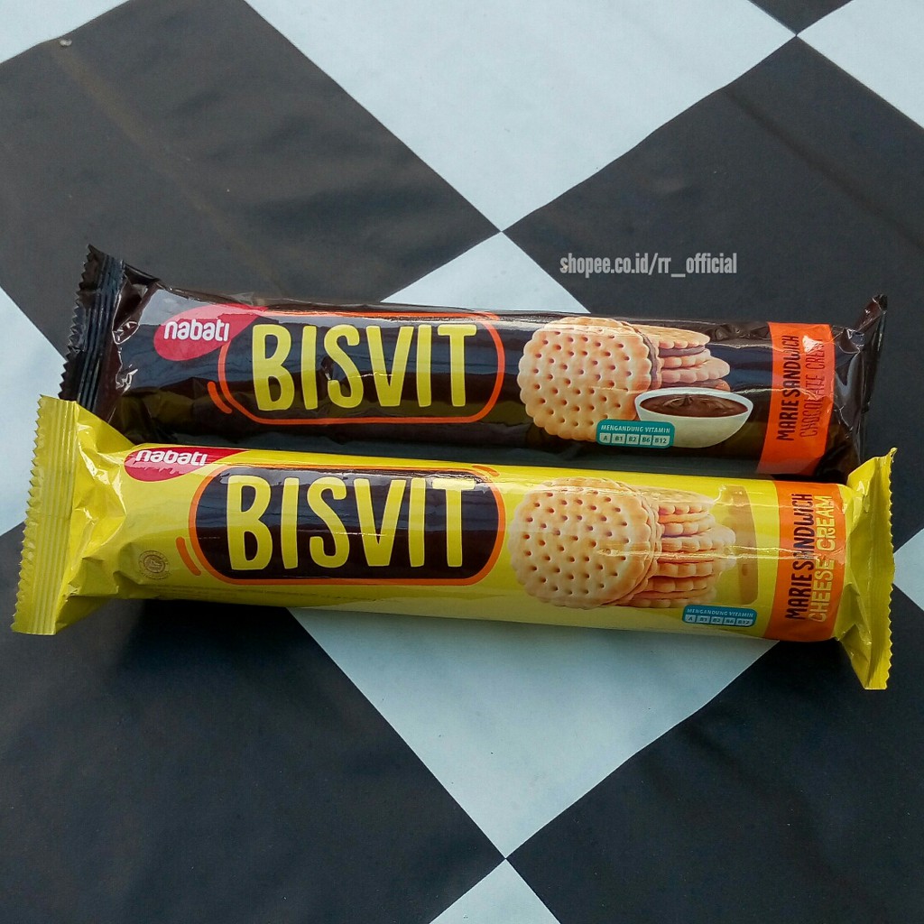 

Cemilan Gurih Biskuit Krem Keju Coklat Bisvit Cheese Chocolate 145gr