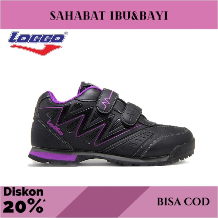 PROMO Sepatu Loggo-Jogging Starhigh 17-Sepatu Casual Anak Hitam Biru T 31-38 - Hitam Biru Tua, 34 GR