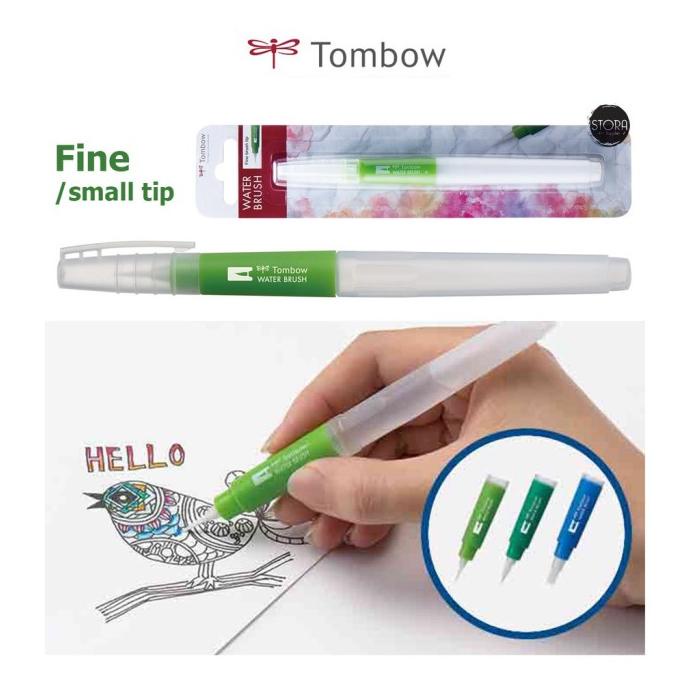 

[[COD]] Tombow Water Brush Tank Fine Brush Tip Small Kuas Cat Air Kecil Barrel SALE Kode 1114