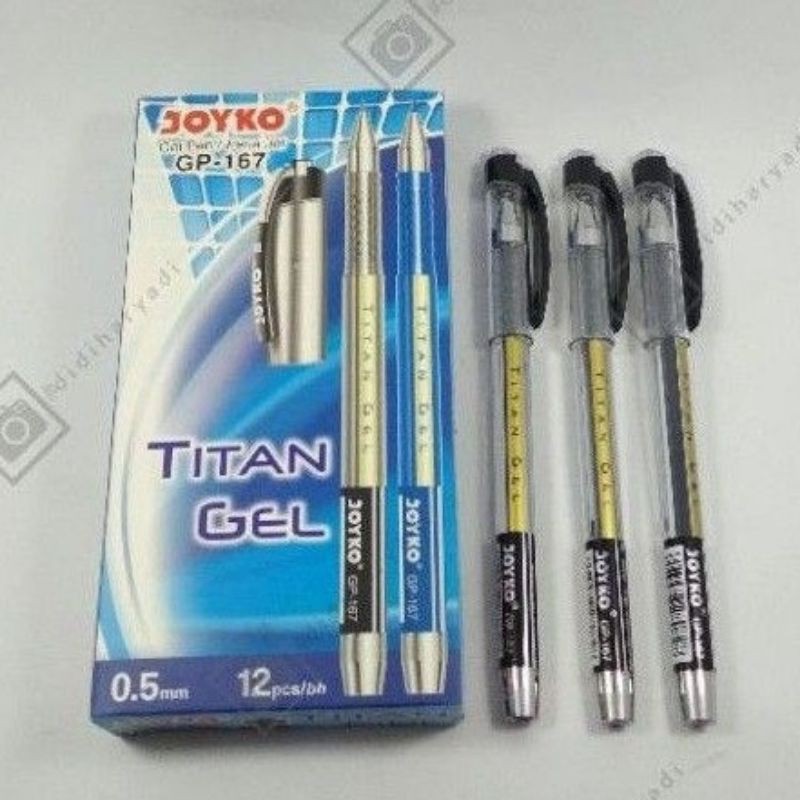 

Gel Pen - Pulpen GP-167 0.5 mm Joyko 1 Lsn 12 pcs
