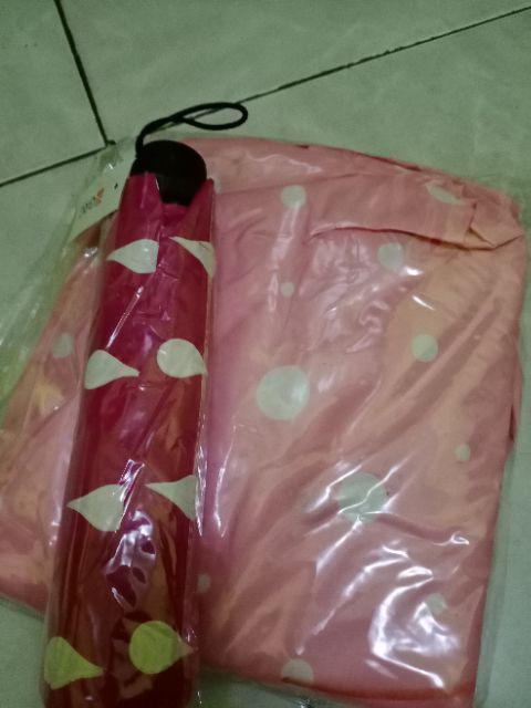 Jktumbrella / Payung Lipat 3 Dimensi Rintik Hujan / Grc - 3706