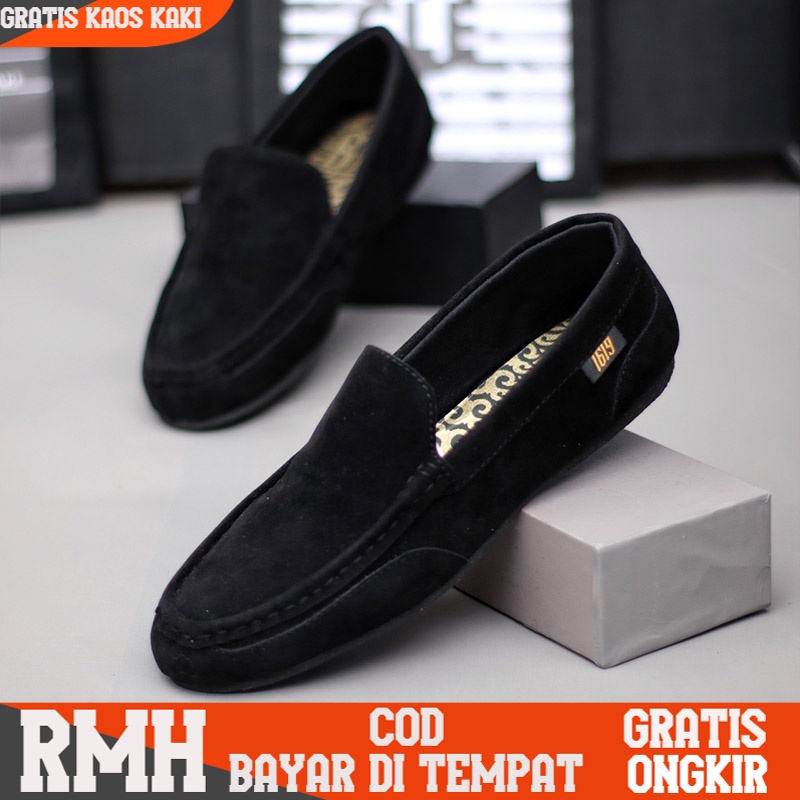 MADE Sepatu Pria Casual Slip On Pria Kerja Kantor Kuliah Kondangan Sepatu Slip On Pria Santai Pansus