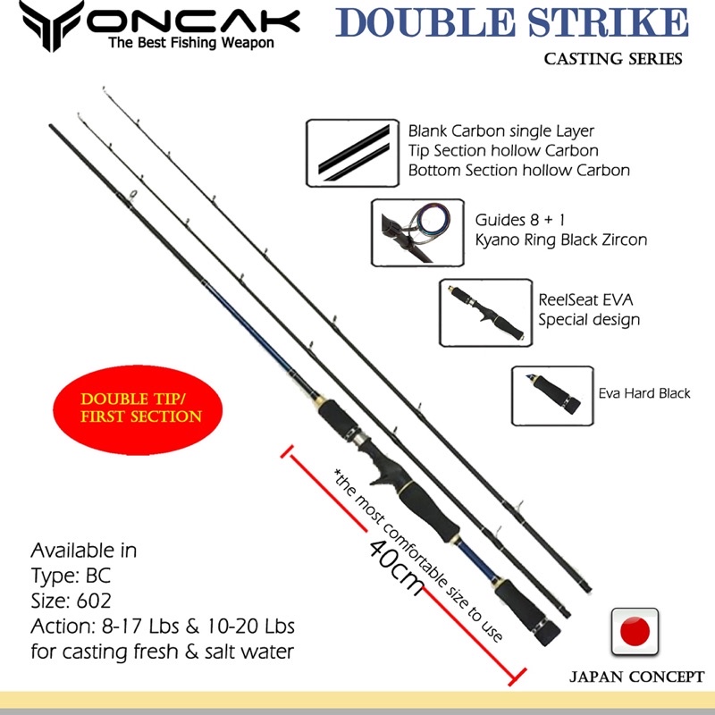 JORAN BC ONCAK DOUBLE STRIKE 180CM (double section & Bonus Soft frog)