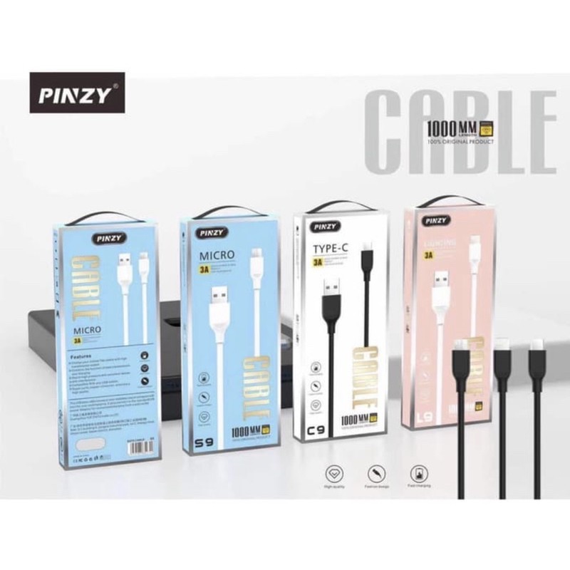 Kabel Data PINZY S9 Micro USB Fast Charging - Kabel Charger S9