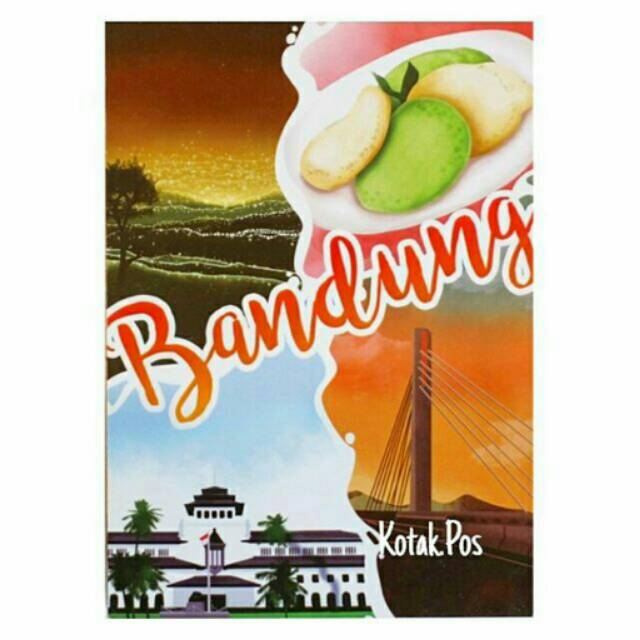 

BANDUNG CITY SERIES JAWA BARAT KOTA INDONESIA ILUSTRASI KARTU POS POSTCARD POSTCROSSING SURAT GROSIR