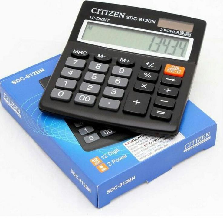 

Modern.. TERMURAH!!! Kalkulator Citizen SDC-812BN 12 Digit / 2 Power / Kalkulator CT 812BN