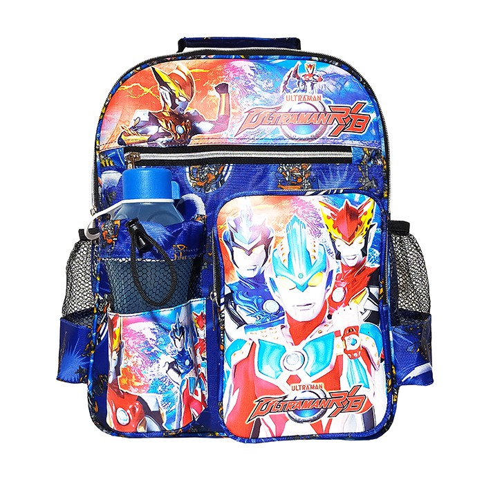 Tas Ransel anak sekolah SD karakter Ultraman free botol / tas anak SD laki-laki