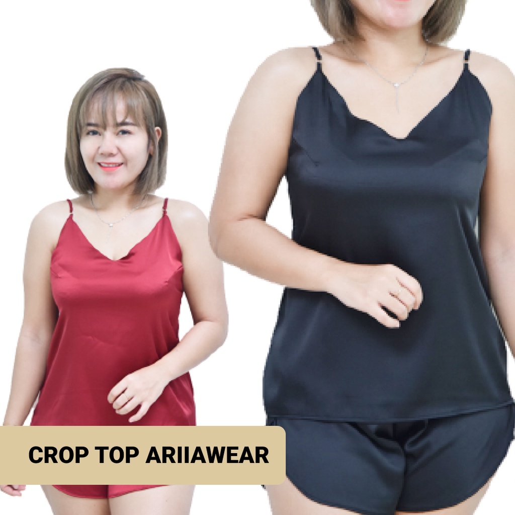 Baju Tidur Wanita Lingerie Celana Pendek Singlet Polos Ariiawear