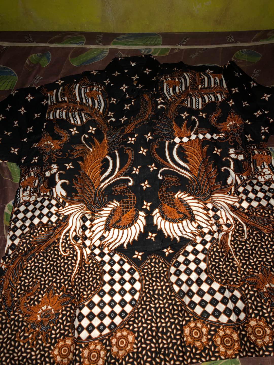 Kemeja Pria Batik Jumbo 4l-5l Atasan Baju Hem Batik Big Size Ukuran Besar Seragam Rhn