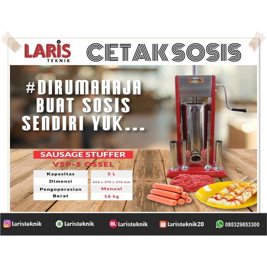 MESIN CETAK SOSIS OSSELCETAK SOSIS OTOMATIS MESIN PENCETAK SOSIS SAUSAGE MAKER OSSEL
