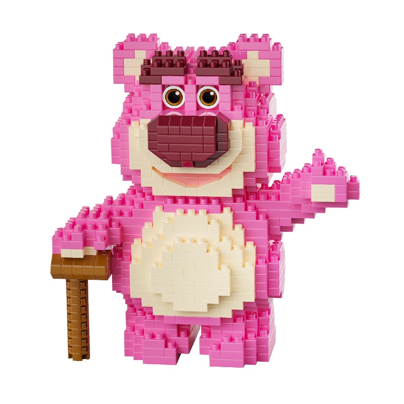 Mainan Balok Lotso Edukasi Karakter Kartun Mainan Balok DIY 3D Puzzle Brick Mini