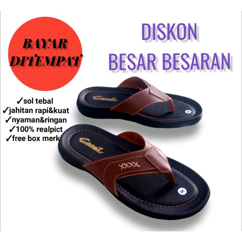 sandal kulit pria CRVL/sandal pria terbaru/sandal casual pria