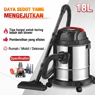 Tengoo Vacuum Cleaner 18 Liter Sedot Basah Kering 3 in1  Vacum Blower Wet Dry Penyedot Debu cleaner vacum Vacuum Cleaner Penyedot Debu sedot debu
