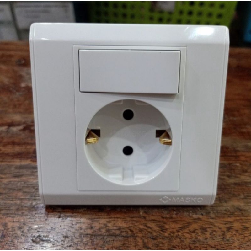 MASKO TUNE Saklar ENGKEL STOP ARDE T-1551 / Stop Kontak 2P + Saklar