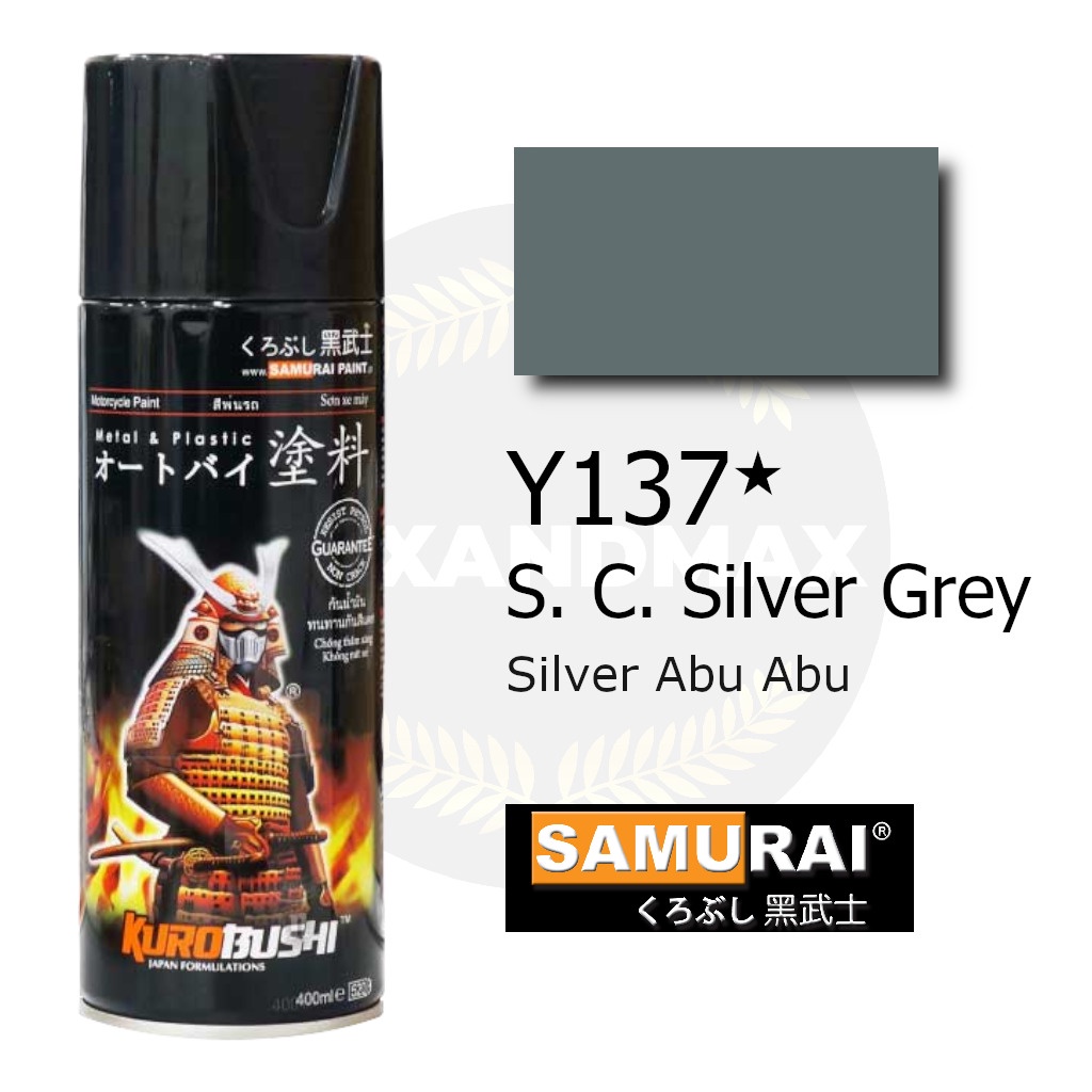 Samurai Paint S.C. Silver Grey Y137 Engine Part 400 ml - Cat Semprot