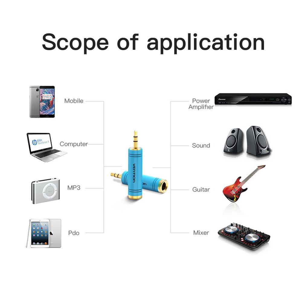 Vention Adapter 3.5mm to 6.5mm / 6.35mm Audio Jack Stereo