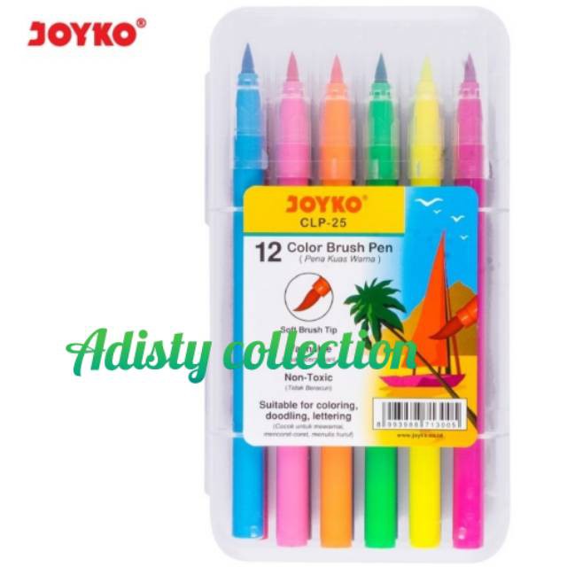 

Color Brush Pen Pena Kuas Warna Joyko CLP-25 12 Warna Color