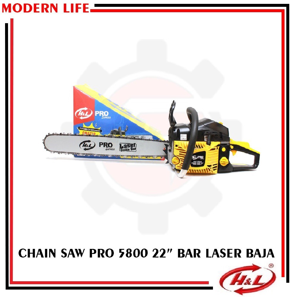 HL 5800 Pro Mesin Potong Kayu / Gergaji Pohon / ChainSaw 22 Inchi 2TAK