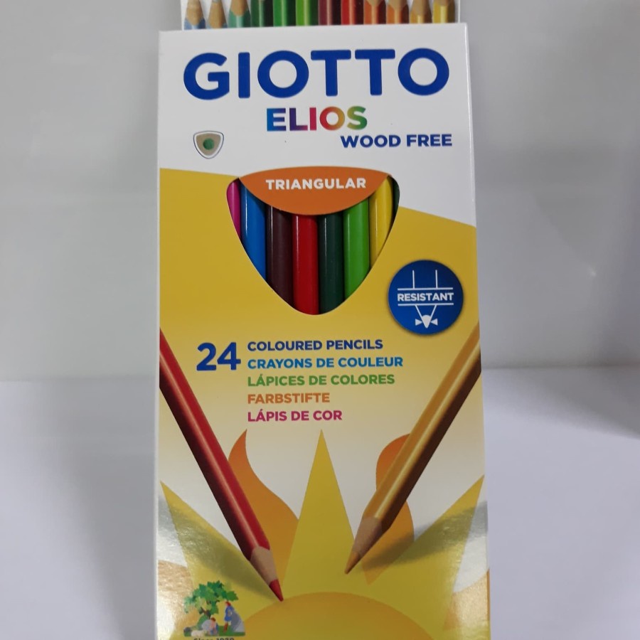 Giotto Elios Triangular 24 Warna Colour Pencils Pensil Warna Segitiga