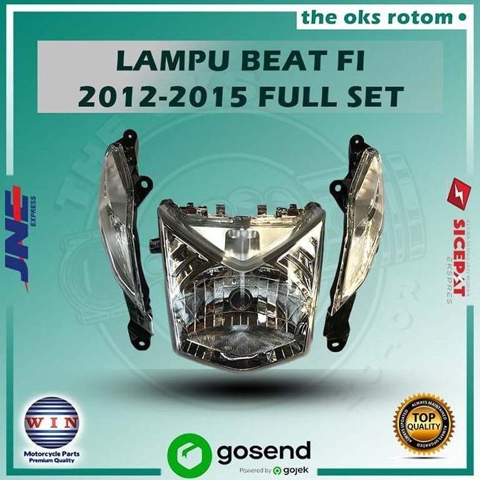 Sparepart Motor Lampu Depan Plus Lampu Sen Honda Beat Fi 2012 2014 2016 + Bubble Kp 4785