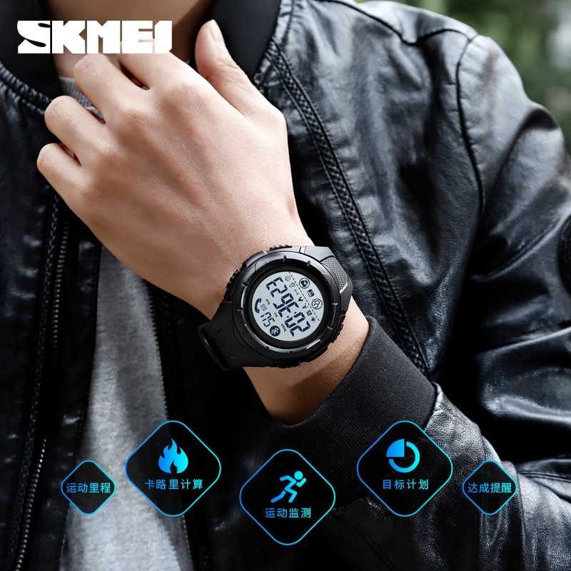 Skmei Jam Tangan Smartwatch Pria Bluetooth Pedometer Heartrate Jamtangan Bluetoth Cowok Keren