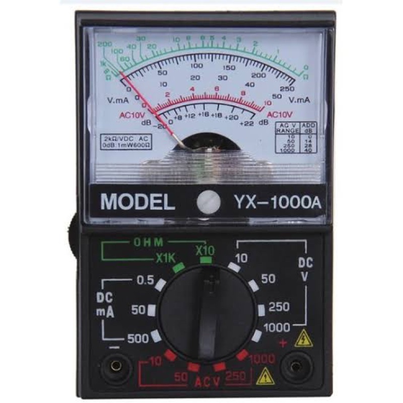 Multitester analog Avometer kecil Avo kecil KISEKI / VIPER/KOSS Mini tester minitester voltmeter 1000A