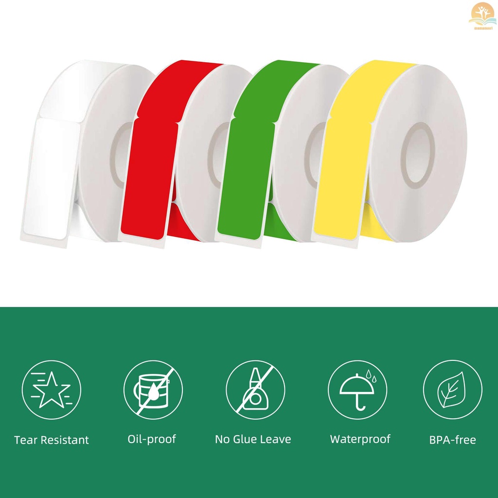 Waterproof Cable Labels 4.3x0.5 inch Self-adhesive Label Stickers Support Thermal Print for Price Tag Office Supplies Clothing Stores Cable Wires