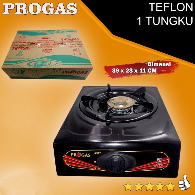 Kompor 1 Tungku Progas + Free selang gas paket  Winn Gas