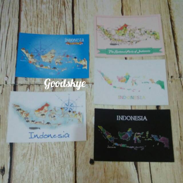 Kartu pos PETA INDONESIA /postcard post card pc Indonesia Map