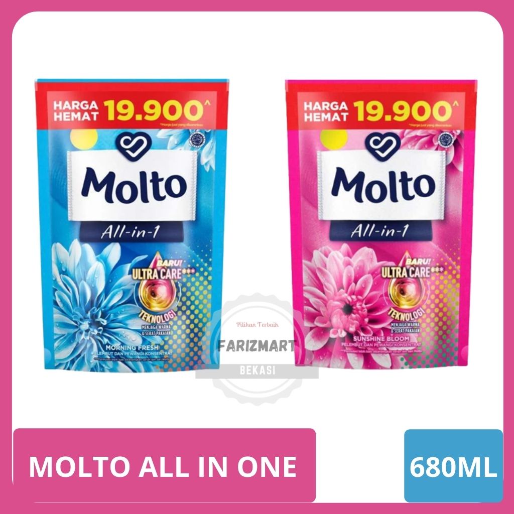 MOLTO All In One Pewangi Pakaian 680ml Kemasan Pouch