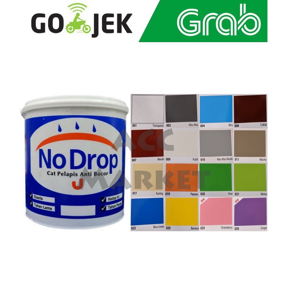 GOJEK Cat Tembok Pelapis Anti Bocor NO  DROP  Warna  4 Kg 