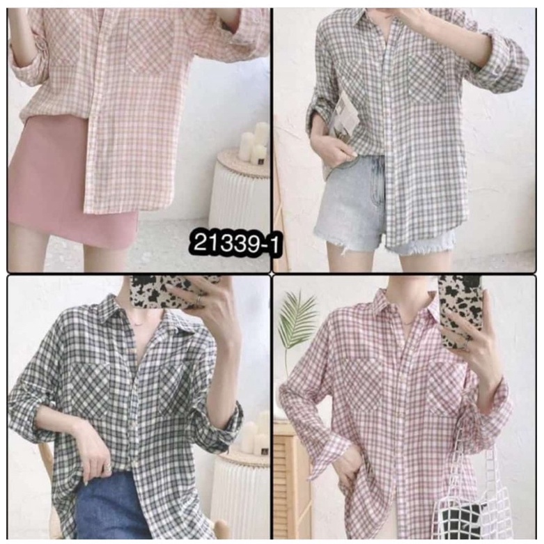 Kemeja Oversize Bae Suzy stradiv*rius warna warni pelangi Lengan Panjang Premium
