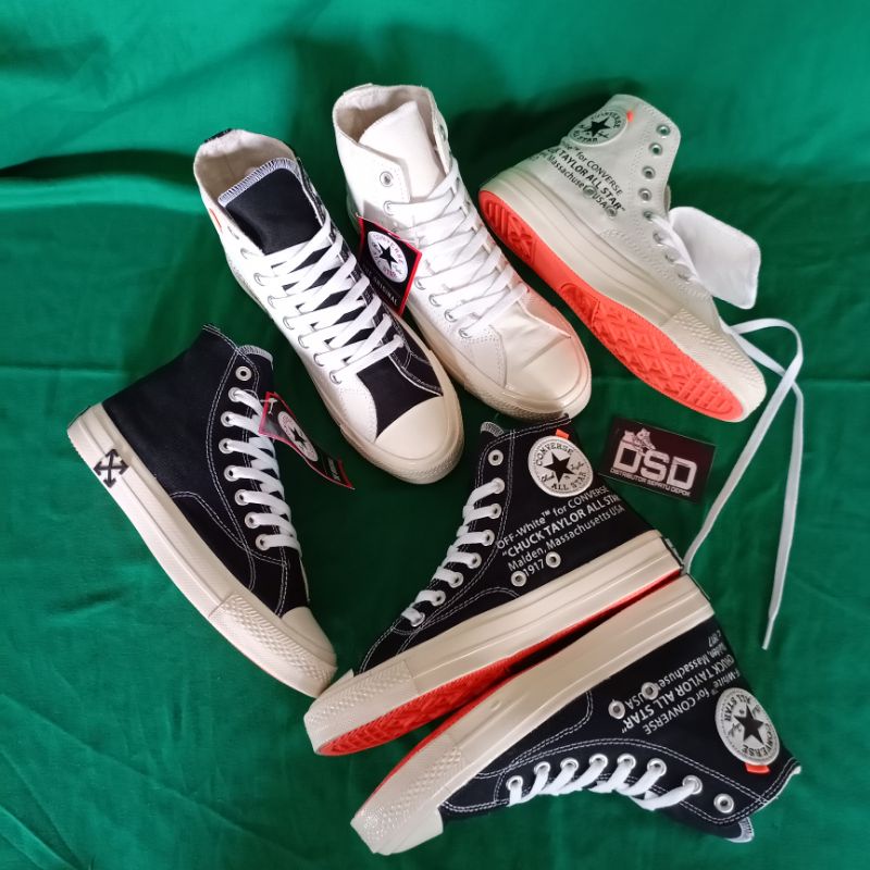 Sepatu Converse 70 S Off White High Black X White Made in Vietnam