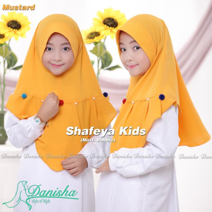 ALFATIH STORE / Jilbab Anak Variasi Rempel Pompom Jersey / jilbab anak murah teni