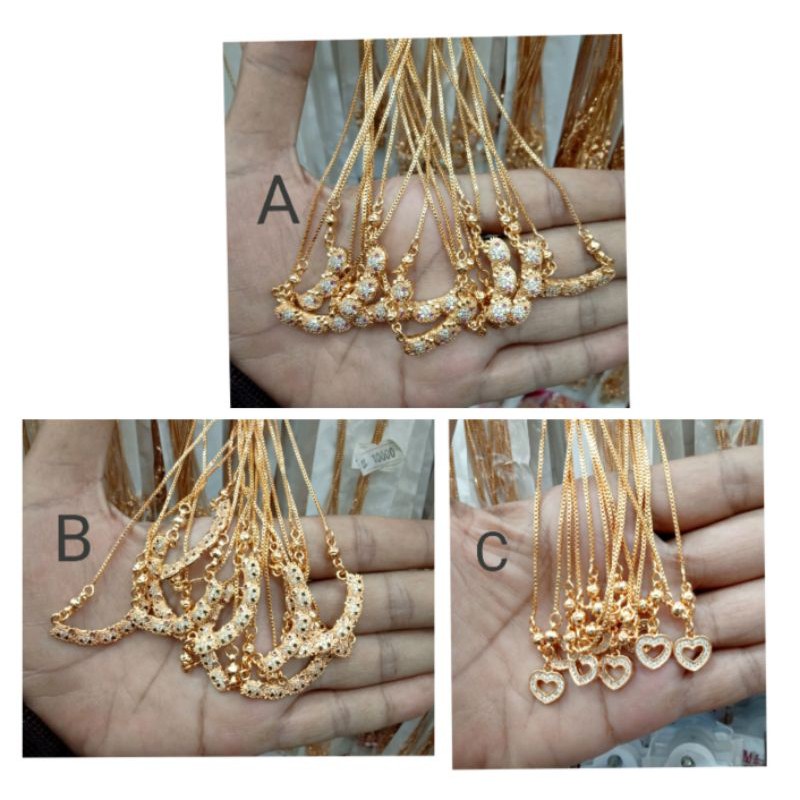 SCC07. Kalung xuping anak anak lapis emas dgn mata zircon UK 35 cm gold