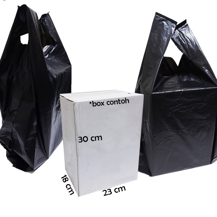 Kantong Kresek Kilat Hitam Putih Ukuran 40x60 isi 50 / Kantong Plastik Kresek 40cm / Kresek jumbo Hitam Murah